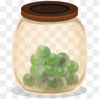 Jar Marbles Cannister - Marbles In A Container, HD Png Download