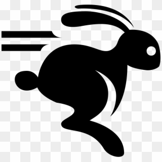 Clip Black And White Running Png Free Download Onlinewebfonts - Running Rabbit Icon, Transparent Png