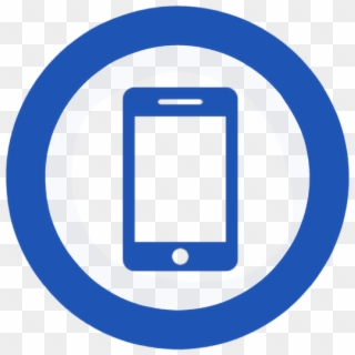 Icon Smartphone Blue Flat - Food And Drinks Allowed Sign, HD Png Download