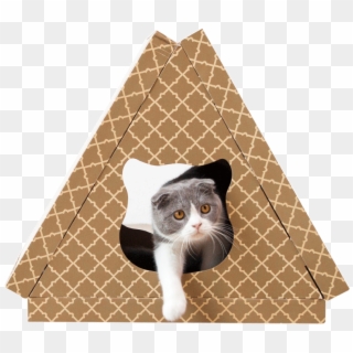 [new Products] Triangle Cat House Cat Scratch Plate - Clip Art, HD Png Download