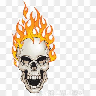 Skulls Transparent Fire - Flaming Skull With No Background, HD Png Download