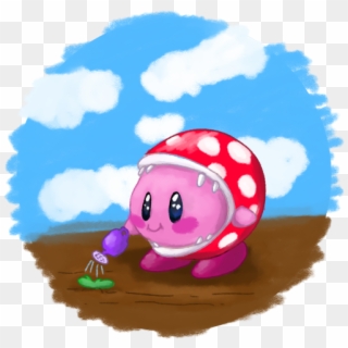 Piranha Plant Kirby, Growing A Plant Friend - Cartoon, HD Png Download
