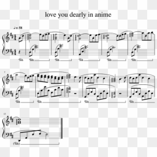Love You Dearly In Anime Sheet Music For Piano Download - Nothing Gonna Change My Love For You, HD Png Download