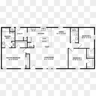 The Plumas 2760 Floor Plan - Intimidator 3101 Master Bathroom Without Tub, HD Png Download