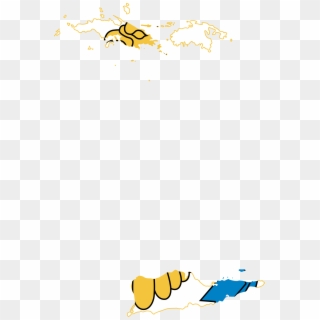 United States Virgin Islands - Us Virgin Islands Flag Map, HD Png Download