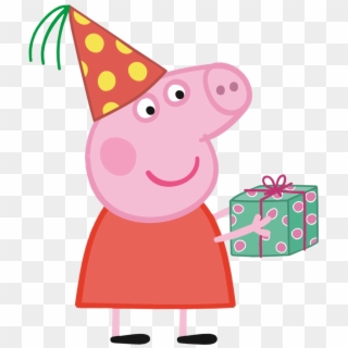 Peppa Pig Birthday Png - Peppa Pig With Party Hat, Transparent Png