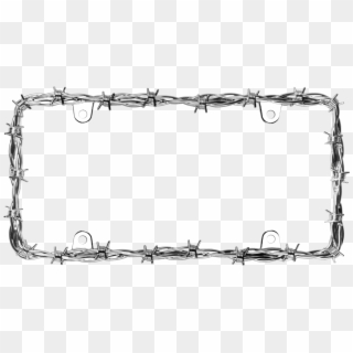 Barbed Wire Ii, Chrome - Chrome Barbed Wire Border, HD Png Download