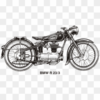 Bmw Year 1953 By Historical Bmw Motorcycle, Vector - Vintage Motorcycle Vector Png, Transparent Png