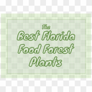 The Best Florida Food Forest Plants - Handwriting, HD Png Download