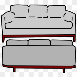 Free To Use Public Domain Couch Clip Art - Back Of A Couch Drawing, HD Png Download