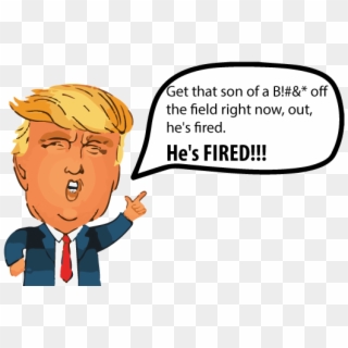 Trump Slanders Nfl Protests - Simple Donald Trump Cartoon Drawing, HD Png Download