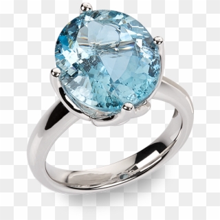 Amélie Ring Aquamarine White Gold - Engagement Ring, HD Png Download