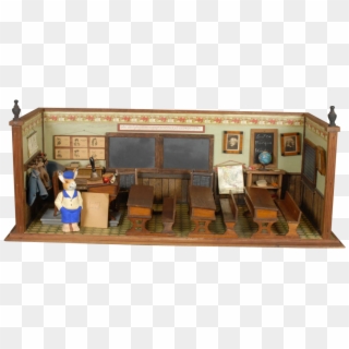 Room Boxes Luxury German Schoolroom Room Box Dollhouse - Dollhouse, HD Png Download