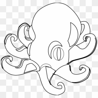 Octopus Black And White Octopus Clipart Black And White - Illustration, HD Png Download