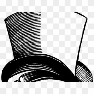 Upside Down Clipart Top Hat - Alice In Wonderland Hat Drawing, HD Png Download