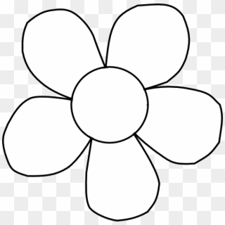 Line Art Flower Clipart Black And White, HD Png Download