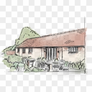 Drawing Farmhouse Vintage House - House, HD Png Download