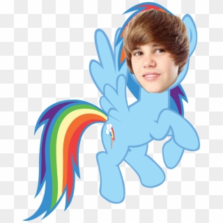 Justin Bieber, Rainbow, Rainbow Dash, Safe - My Little Pony En Png, Transparent Png