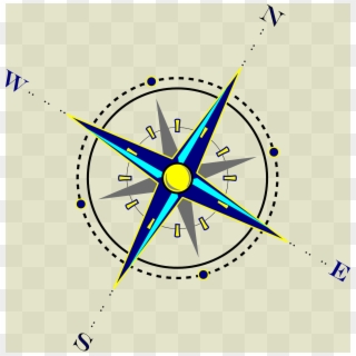 Compass Old South North East Png Image - Black And White Compass Clip Art, Transparent Png