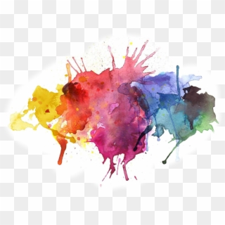 #splash #watercolor #rainbow #cool #banner #freetoedit - Watercolor Splash, HD Png Download