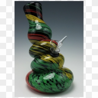 7 Lean Back Design Rasta Soft Glass Water Pipe By Mile - Figurine, HD Png Download