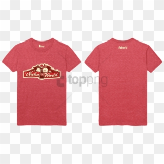 Free Png Nuka World Main Gate Heather Red T Png Image - Active Shirt, Transparent Png