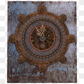 Clock Old Clock Steampunk Metal Png Image - Steampunk Wall Clock Free, Transparent Png