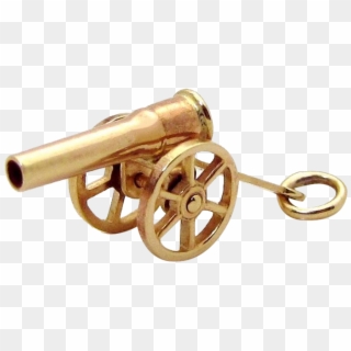 Vintage 10k Gold 3d Movable *civil War Cannon* Charm - Cannon, HD Png Download