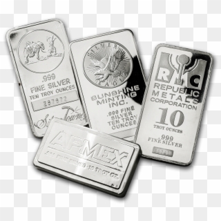 10 Oz Silver Bars For Sale At Apmex - Silver, HD Png Download