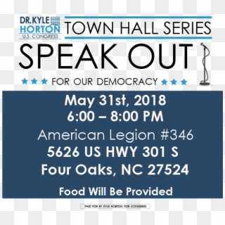 Kyle Horton Speak Out For Our Democracy Town Hall Series, HD Png Download