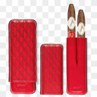 Davidoff Year Of The Rooster Cigar Case Xl-2 Red Leather - Davidoff Year Of The Rooster, HD Png Download