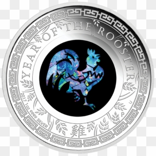 Year Of The Rooster Silver Coin With Rooster Picked - Opal Silbermünze Hahn, HD Png Download