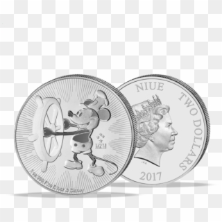 2 Dollar „steamboat Willie“ 1 Unze Silber - Gold Coin, HD Png Download