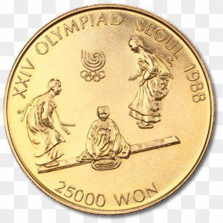 Olympics Seoul 1/2oz Gold Coin 1988 - Cash, HD Png Download
