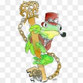 Steampunk Frog - Cartoon, HD Png Download