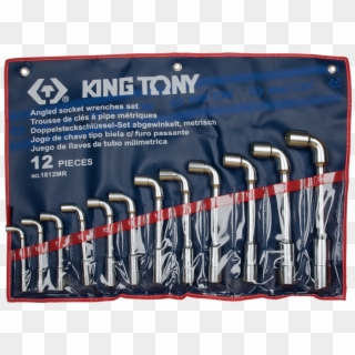 Angled Socket Wrench Set King Tony 1812mr - Angled Socket Wrench Set, HD Png Download