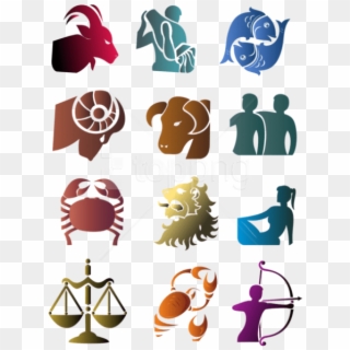 Free Png Zodiac Signs Set Largepicture Png Images Transparent - Zodiac Signs Symbols Png, Png Download
