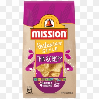 Thin & Crispy Tortilla Chips - Mission Round Tortilla Chips, HD Png Download
