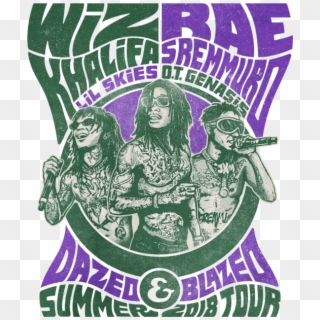 Main Poster Art - Wiz Khalifa Dazed And Blazed Tour, HD Png Download