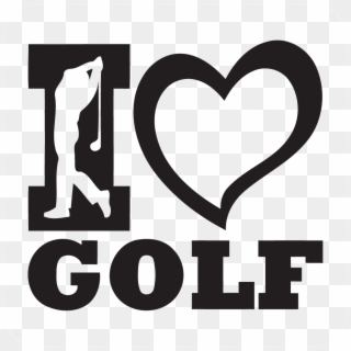 I Love Golf Decal - Love Golf, HD Png Download