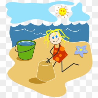 Characters,female,girl - Beach Clip Art, HD Png Download