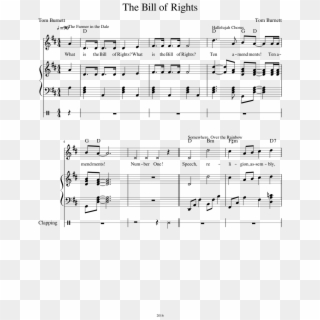 The Bill Of Rights Sheet Music Composed By Tom Burnett - All That Matters Sheet Music Rwby, HD Png Download