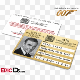 James Bond Inspired Secret Intelligence Service Id - Money, HD Png Download