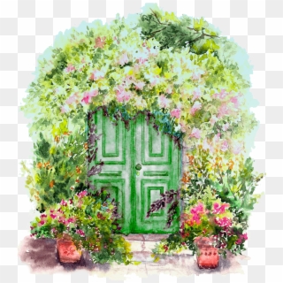 Door Watercolor, HD Png Download