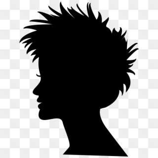 Woman Head With Short Hair Silhouette Comments - Silhueta Feminina Hair Png, Transparent Png