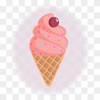 Ice Cream Strawberry Ice Cream Shop Candy Colors - Gambar Es Krim Kartun, HD Png Download