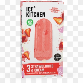 Strawberries & Cream - Ice Pop, HD Png Download