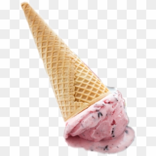 #strawberry Icecream - Ice Cream Cone, HD Png Download