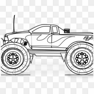 Download Colouring Pages Of Trucks Free Coloring Fancy - Monster Truck Para Colorir, HD Png Download