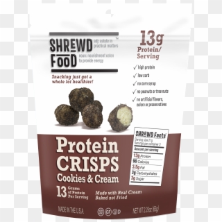 Protein Crisps Cookies & Cream - Chocolate, HD Png Download